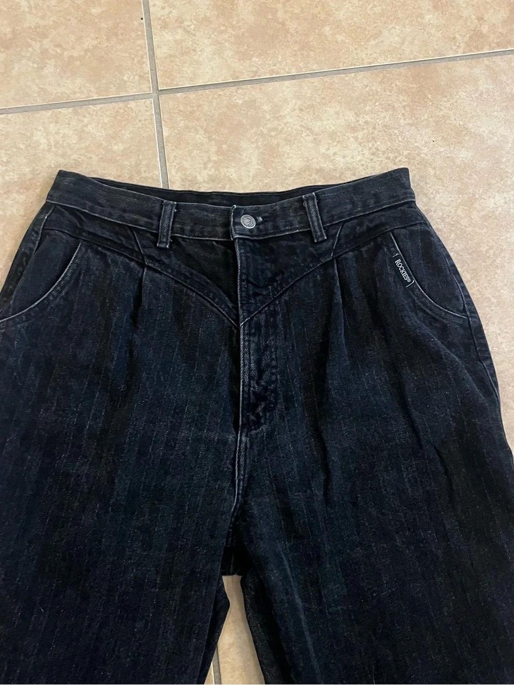 Vintage Rockies Rocky Mountain Jeans Western Womens Sz 15/16 30x36” Black Denim